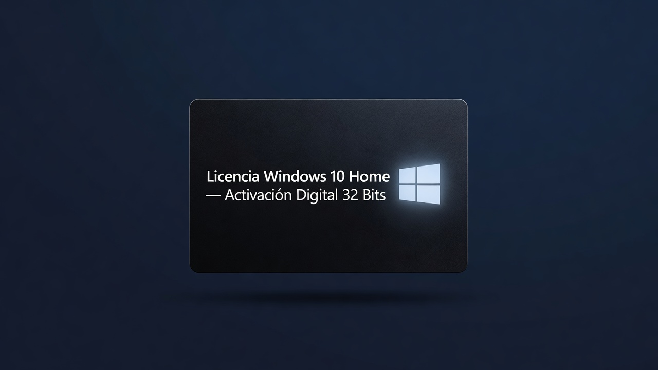 Licencia Windows 10 Home — Activación Digital 32 Bits
