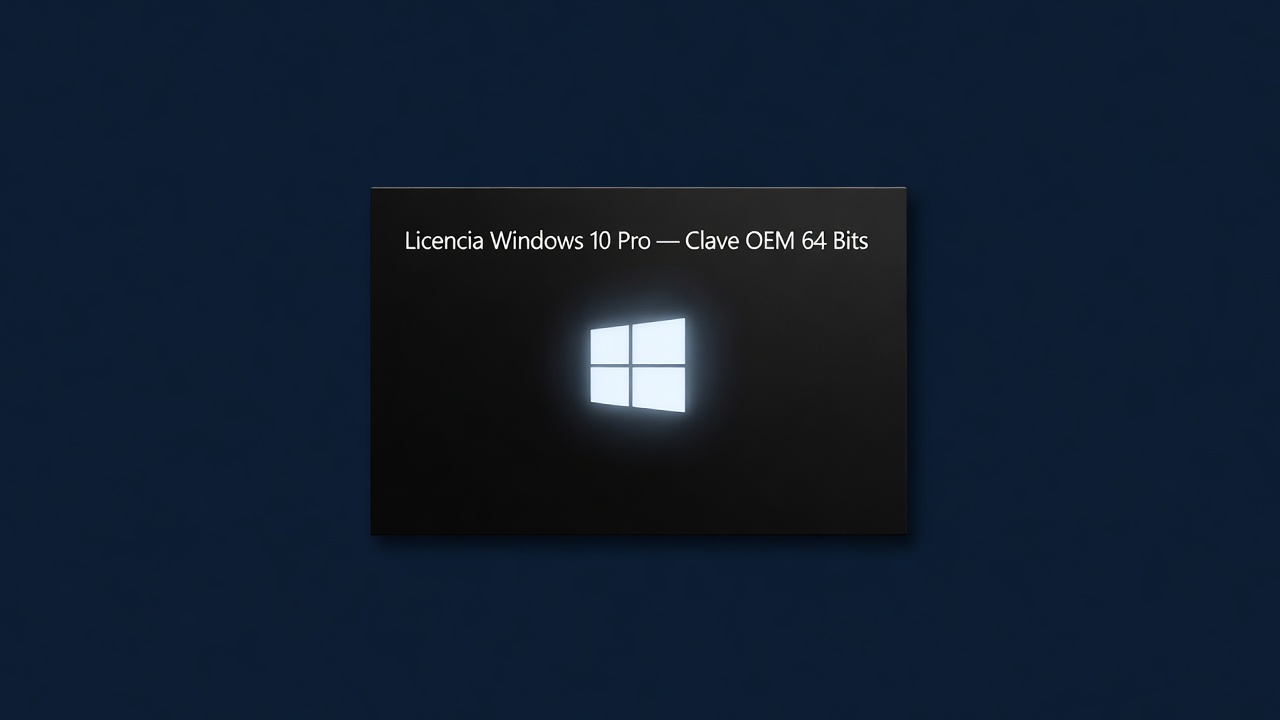 Licencia Windows 10 Pro — Clave OEM 64 Bits