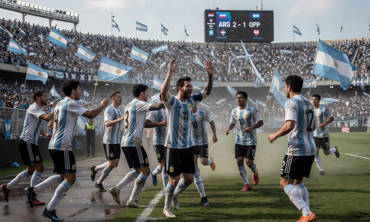 Messi anota triplete en la victoria de Argentina sobre Argelia