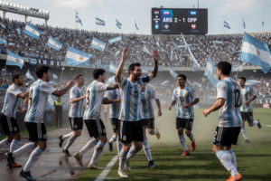 Messi anota triplete en la victoria de Argentina sobre Argelia