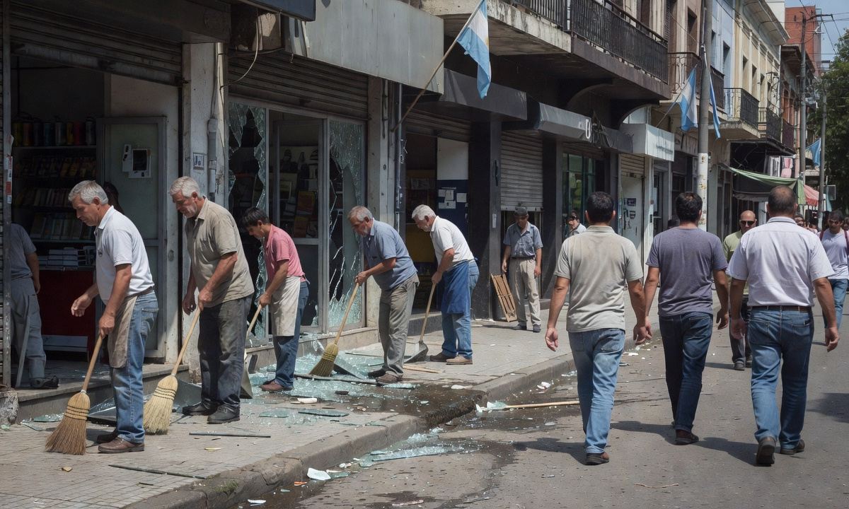 Comerciantes de La Plata denuncian daños en locales tras celebraciones por la clasificación de Argentina